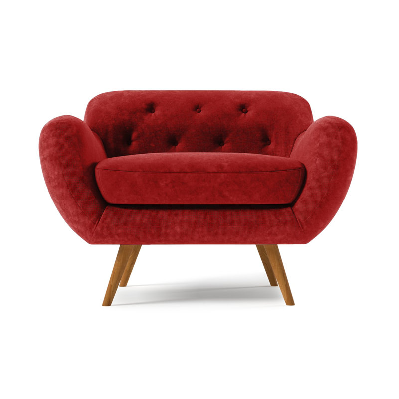Jefferson Upholstered Armchair, Deep Red