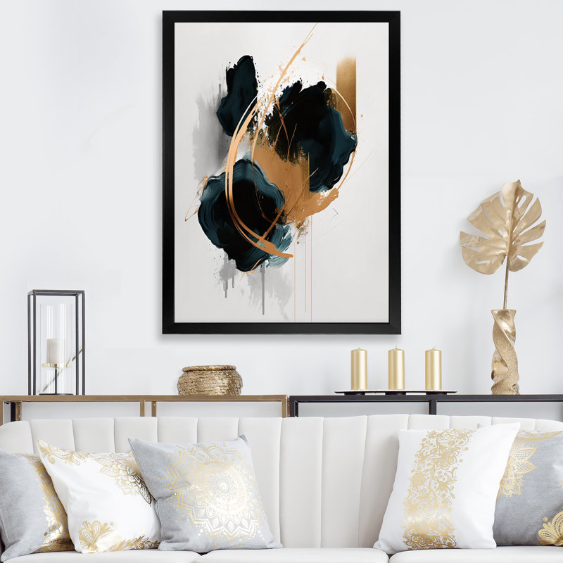 Roses abstraites II - reproductions d'art mural floral abstrait, H 44 po x l 34 po x P 1,5 po
