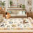 Cute Animal Machine Washable Rug, Non-Slip Low-Pile Area Rug with Rubber Backing for Living Room Bedroom Nursery-730844533-730844531