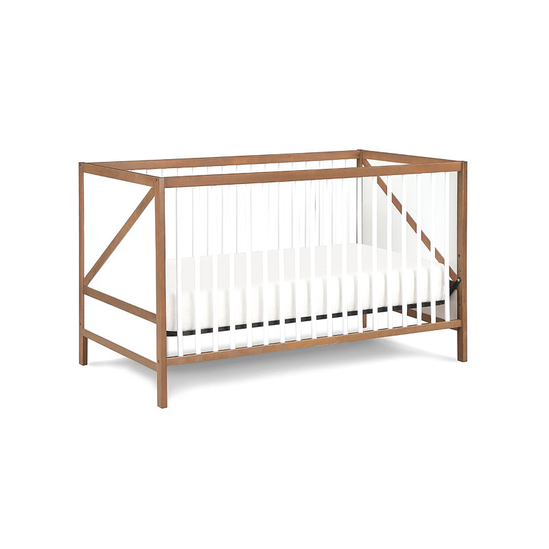 Lit de bébé 3 en 1, Brun / Blanc