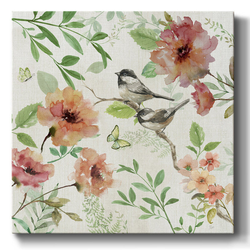 Toile tendue avec galerie Secret Garden II, H 8 po x l 8 po x P 1,5 po