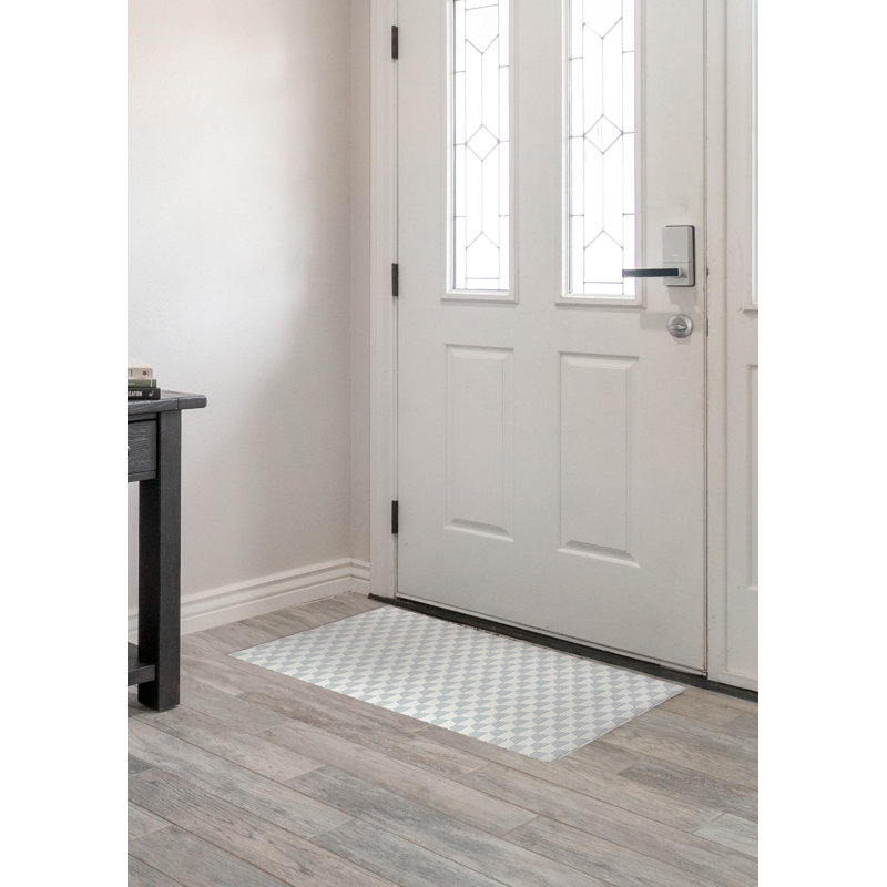 Paillasson Hexaline, L 60 po x L 84 po, Bleu ardoise