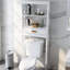 Sur-rangement - Tablette de salle de bain avec tiroir et 2 tablettes ouvertes pour articles de toilette