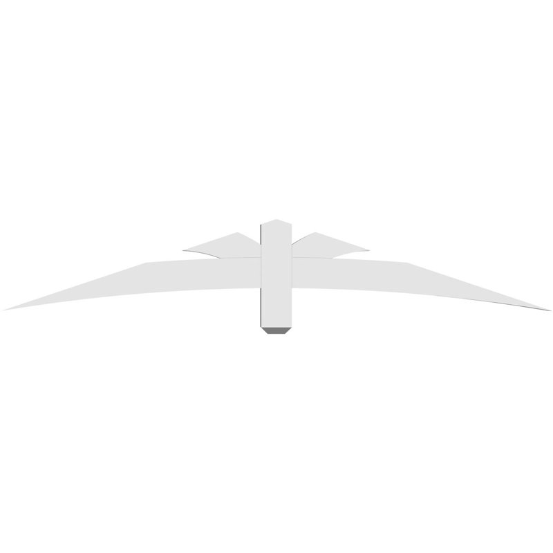 Support pour pignon Davenport, H 12 po x l 72 po (pas: 4/12), P 4 po x F 4 po, Signature uréthane