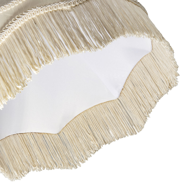 19cm H Velvet Empire Lamp Shade ( No Direct Attachment Method ) in White