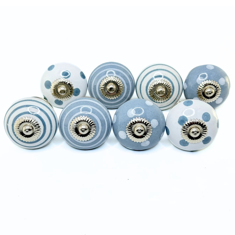 Paquet de boutons surdimensionnés de champignon de 1,7 po, Gris / blanc