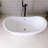 59'' Acrylic Freestanding Soaking Bathtub In Gloss White Finish