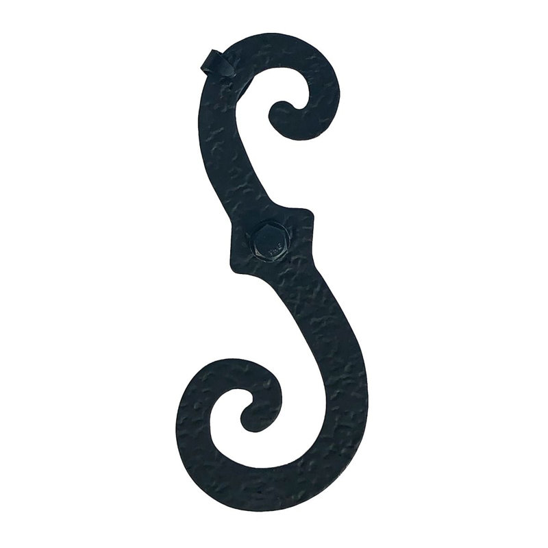 Black Metal S-Shaped Shutter Holdback Pair