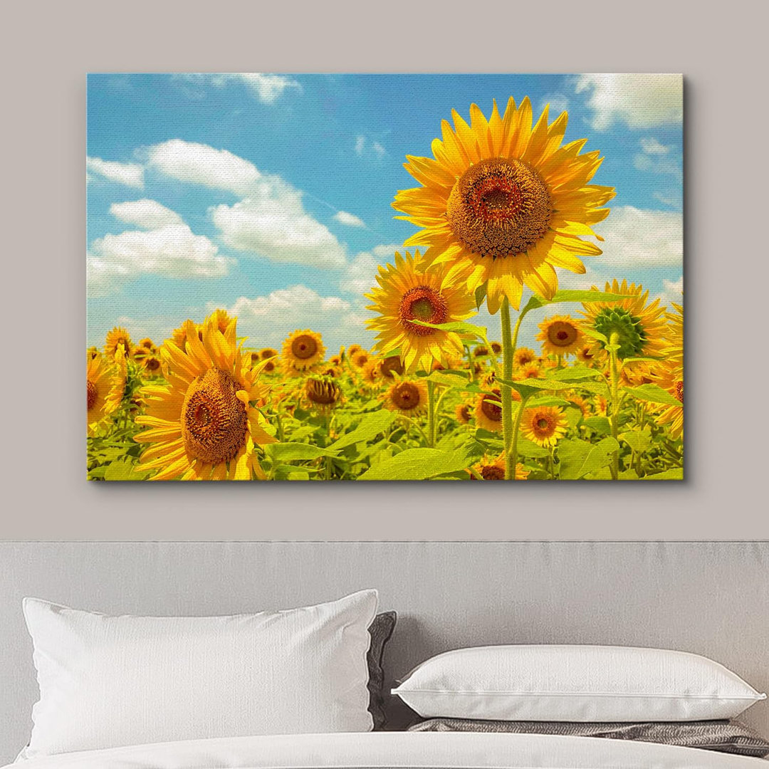 Sunflower " Summer Spring Sunflower Field " IDEA4WALL Overall 