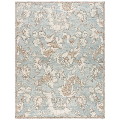 Blossom Hand Tufted Wool;Cotton Floral Indoor Rug