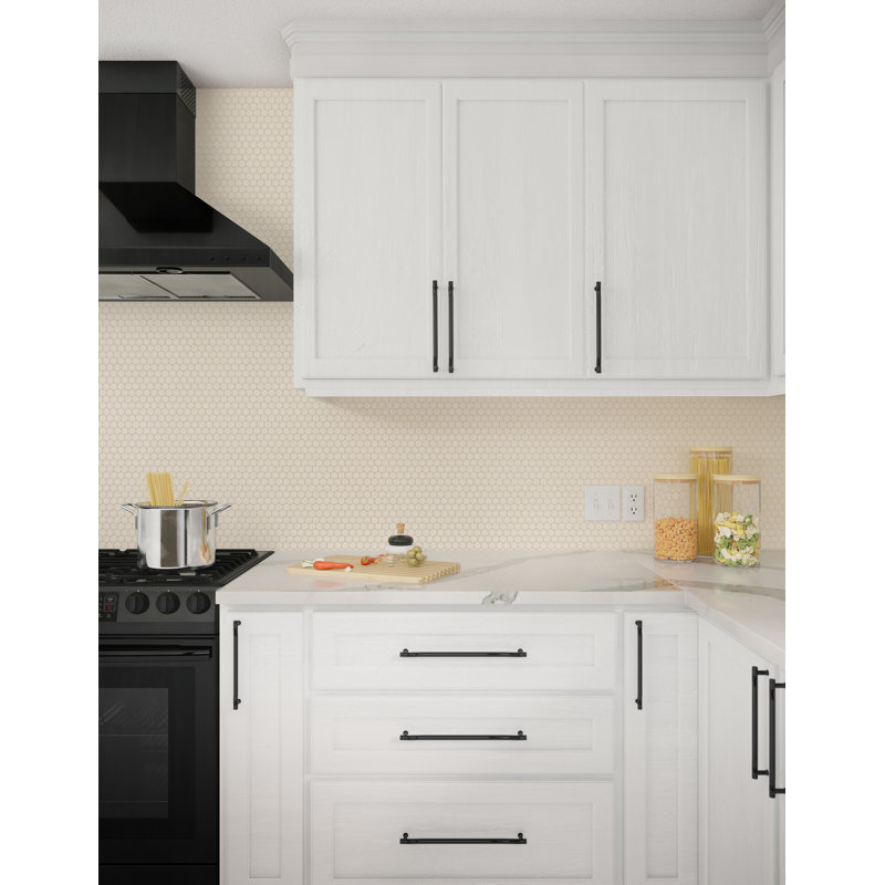 Dalton 12" x 24" Porcelain Mosaic Tile in Biscuit