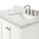 Ariel Cambridge 36 In. Right Offset Vanity With 2 In. Carrara Marble Countertop