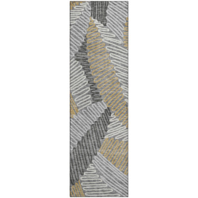 Premium Machine Washable Prisco Gray Rug