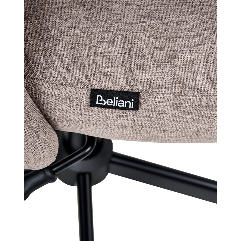 Office Chair Swivel Fabric, Light Brown