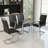 Glass Dining Table, Modern Rectangular Table With Tempered Glass Tabletop & Sliver Metal Legs, Simplistic Kitchen Table, Versatile Table For Home Office-224325344