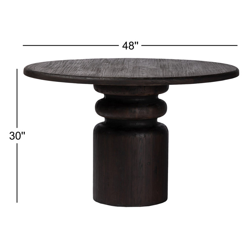 Kerrville Round Pine Wood Dining Table