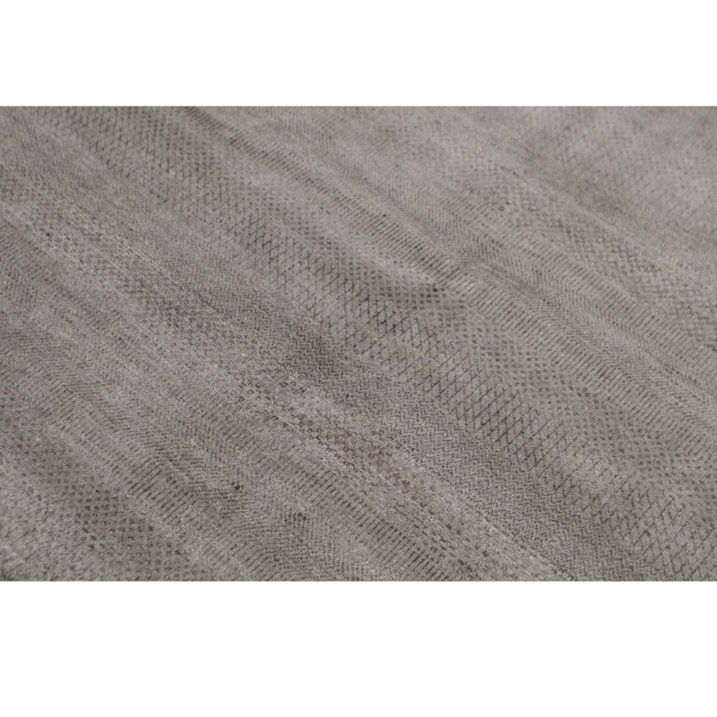 Tapis naturel et brun noué à la main de haute qualité, Rectangle 9 pi x 12 pi 1 po