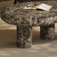 Table basse d'extérieur en faux marbre Elowen