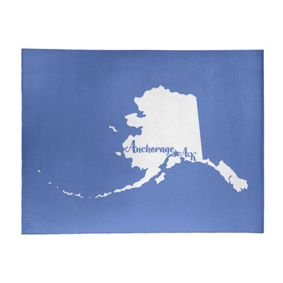 Tapis de la surface bleue en polyester ancrage de l’alaska