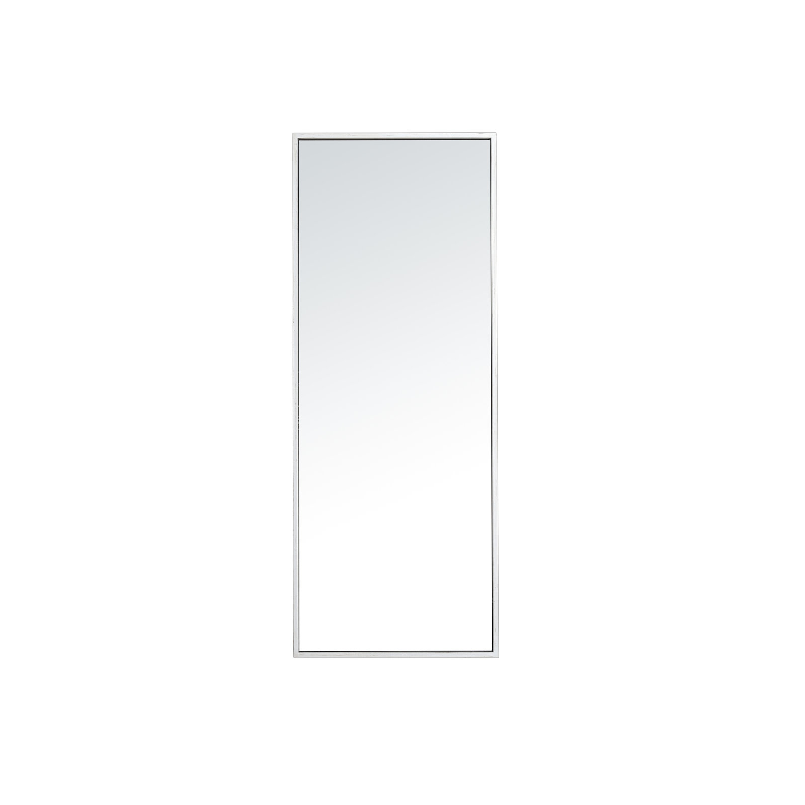 Sabine Metal Rectangle Wall Mirror, 36" x 14", Silver
