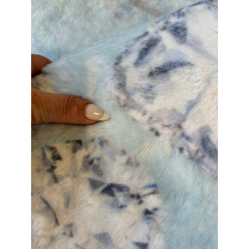 Geometric Area Rug, Round 8', Dove