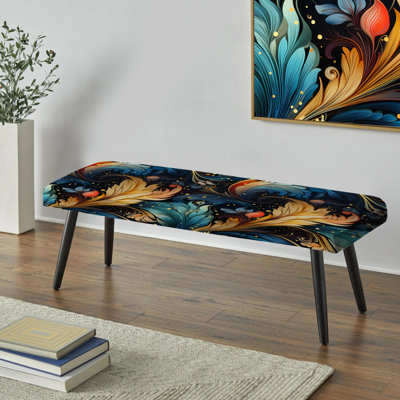Banc rembourré à motif cachemire Celestial Whispers