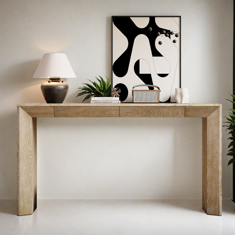 Table d'appoint 60,02 "pour le couloir, Naturel