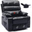 Fauteuil inclinable manuel en polyuréthane extra large avec massage et chaleur, grand fauteuil pour salon-2127151265