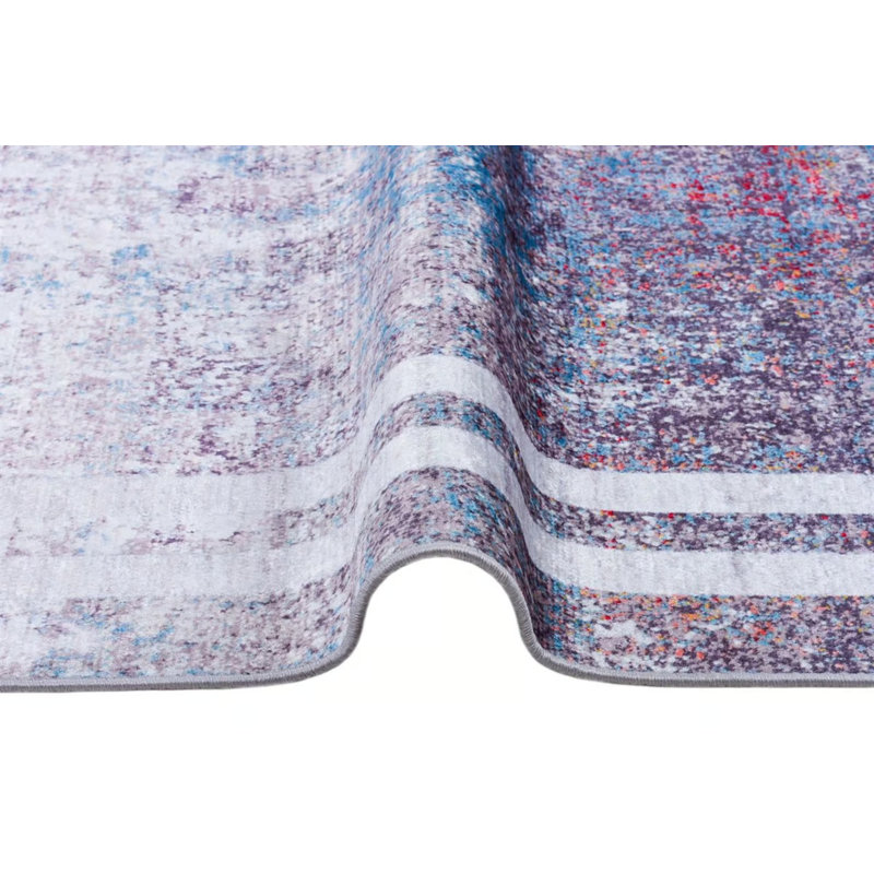 Tapis gris lavable Arica, Rectangle 3 pi 3 po x 6 pi 7 po