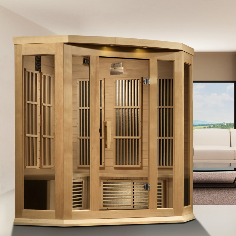 Dynamic Infrared Dynamic Saunas 3 - Person Bluetooth Compatible FAR Infrared Sauna in Hemlock