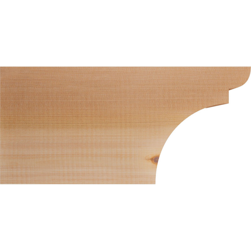 Yorktown Smooth Rafort Tail, Cèdre rouge, H 8 po x l 16 po x P 3,5 po