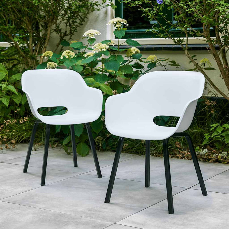 Patio Dining Side Chair, White
