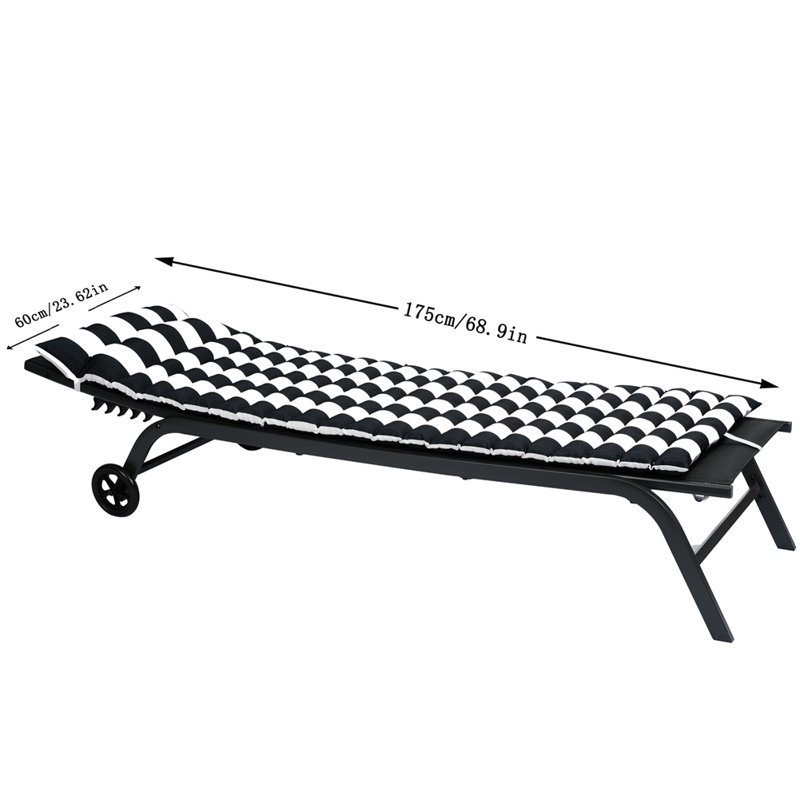 Outdoor 2.36'' Cushion, Black/White