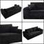 Canapé 3 places en velours côtelé pour salon - Coussin de siège profond avec 2 coussins, emballé sous vide et facile à installer, noir-922547011