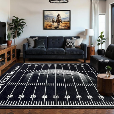 Tapis d'entrée pour salle de bain Football