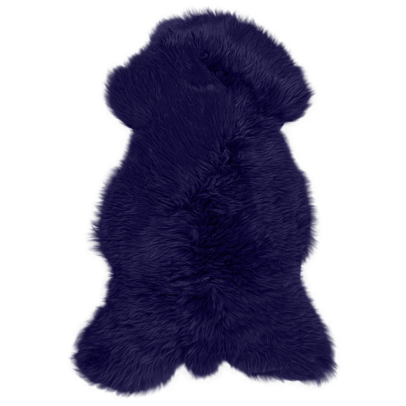 Alkis Solid Colour Sheepskin Hand Woven 55cm X 95cm Area Rug
