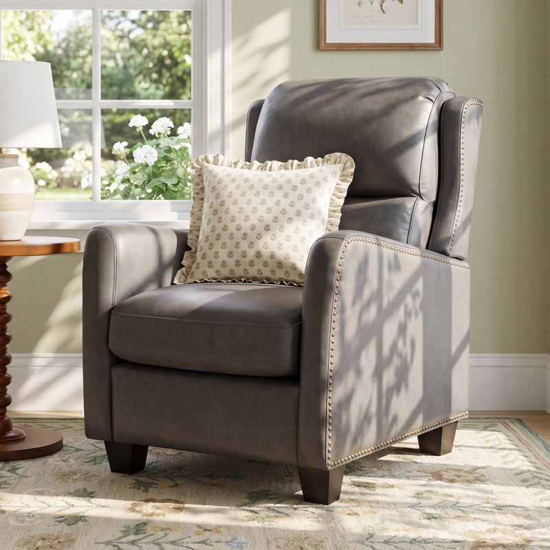 Beecher Faux Leather Accent Chair, Copley Tan