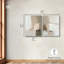 Ensemble de 2 décorations murales en toile Harmony Beige & White par Art Remedy, cadre argenté, 30 x 36-751734670-751734672