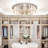 24" Luxury Modern Crystal Ceiling Chandelier Pendant Lamp Lights Fixtures Three Lighting Colors