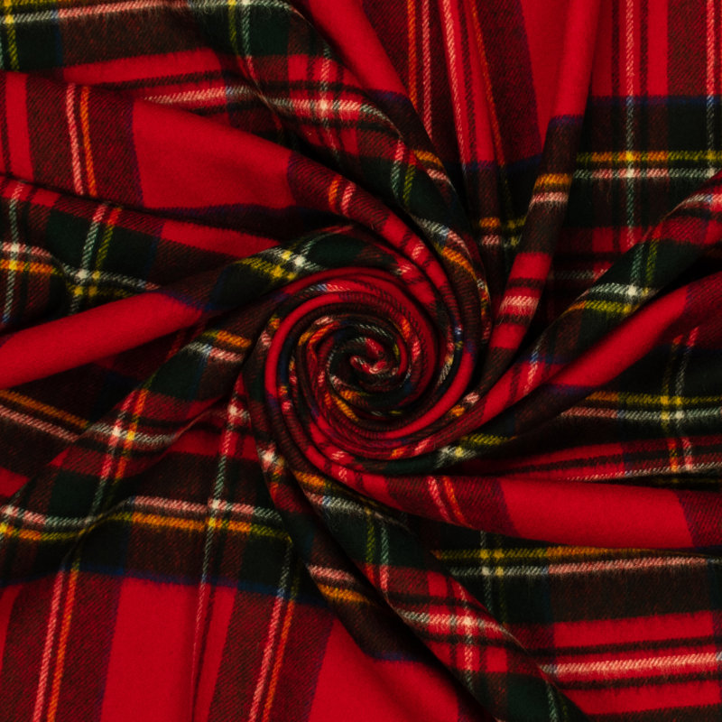 Jeté en laine highland merino, Royal Stewart