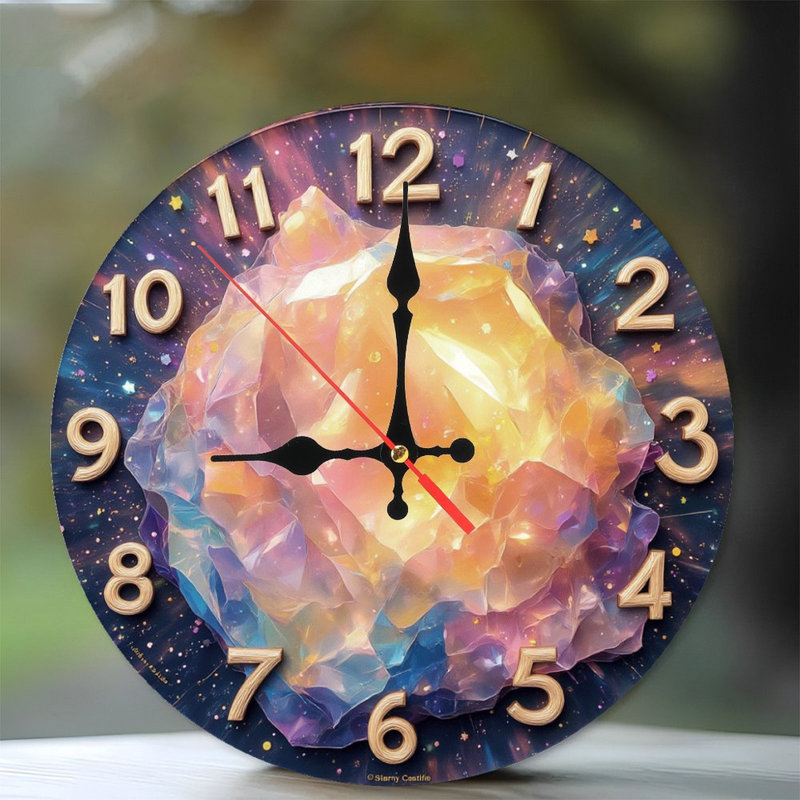 Horloge en cristal cosmique