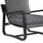 Chaise Sling Blaire revêtue de tissu gris anthracite avec structure en métal-337081174