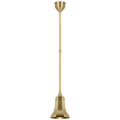 Thomas O'Brien, "Academy Pendant in Matte Black with 7.5" Soft Copper Savannah Shade