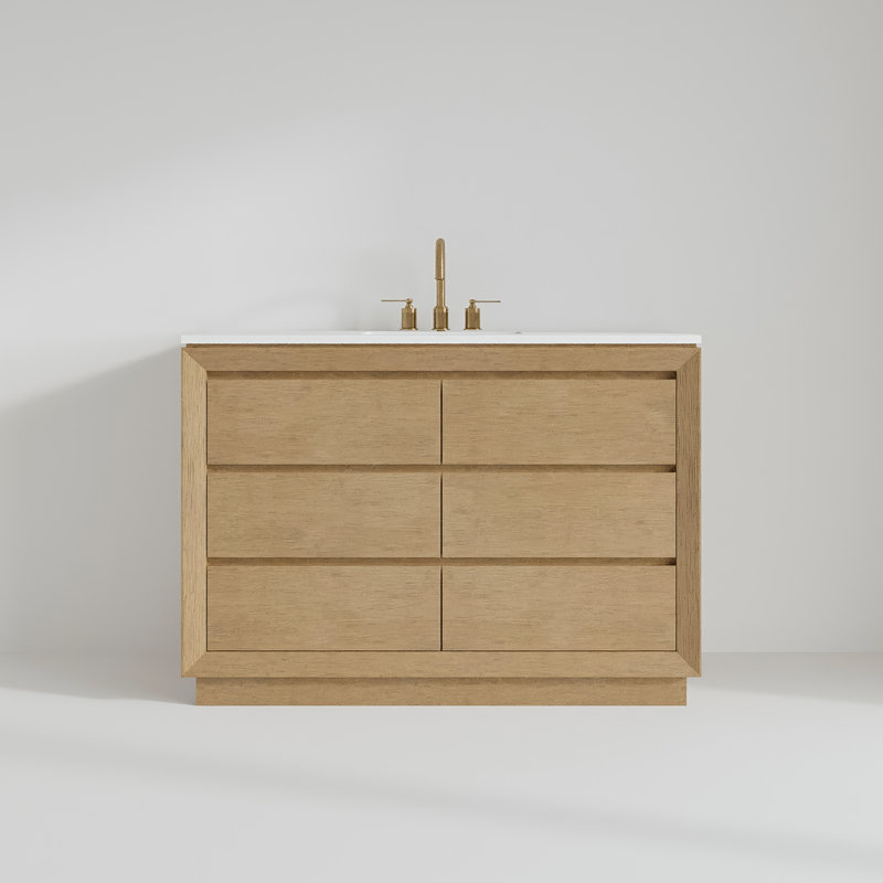 Stevens 48'' Single Bathroom Vanity with Quartz Top