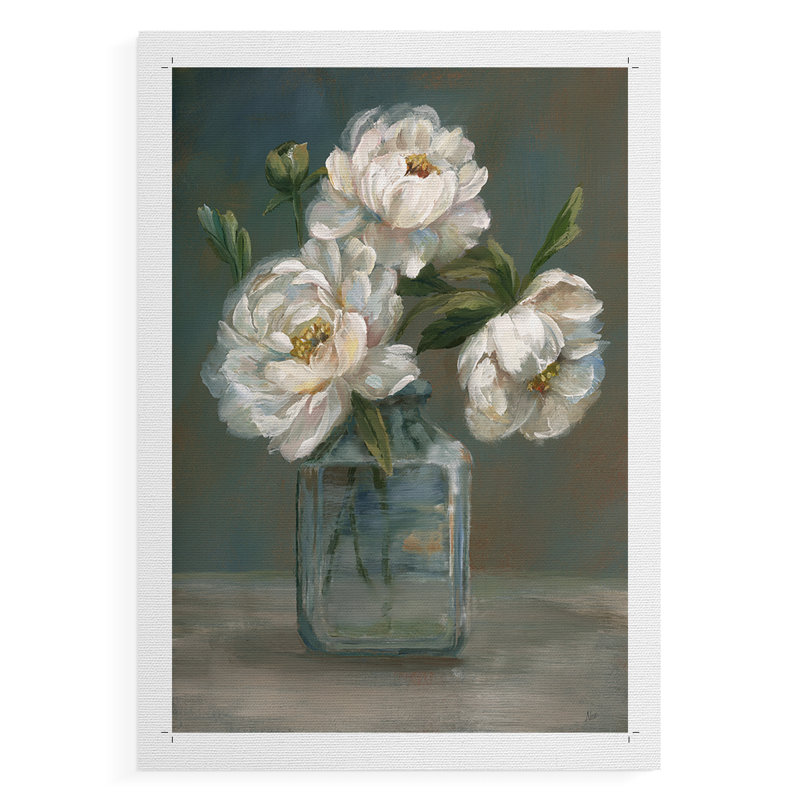 Roses rétro - reproduction de toile seulement - non encadrée, H 12 po x l 8 po