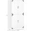Armoire autoportante blanche avec garde-manger et rangement à 4 portes, industrielle pour la cuisine, la chambre à coucher, le salon, l'espace de rangement du vestibule, la pièce