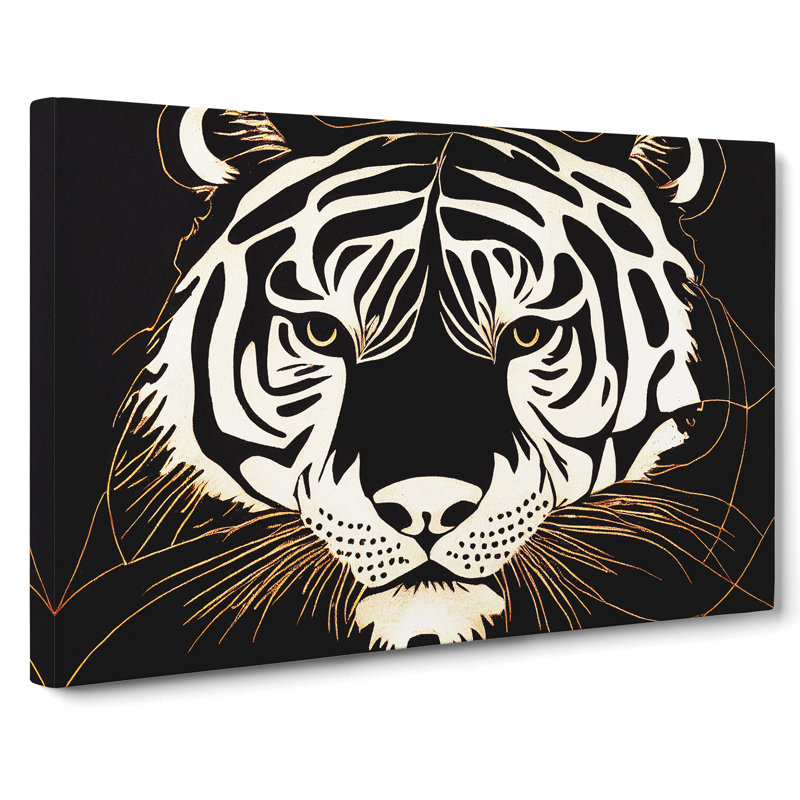 Unique Tiger Art Abstract - Wrapped Canvas, 35cm H x 50cm W x 3cm D