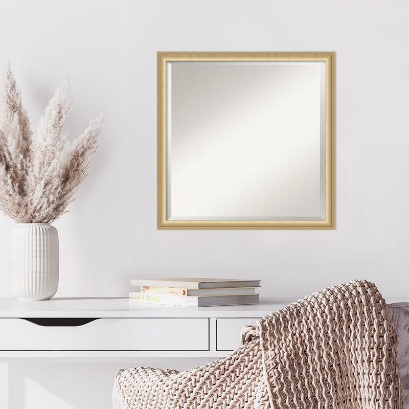 Miroir mural Florence, Or, 21,75 po x 21,75 po, Carré