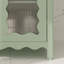 Meuble-lavabo de 79 cm avec lavabo rectangulaire en céramique, grand espace de rangement, rayures verticales et pieds en bois d'hévéa pour une installation stable et confortable. Portes en verre rayé, faux tiroir, pentures à fermeture douce.