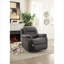  Fauteuil inclinable et oscillant respirant en similicuir 1 place, de couleur bleue pour le salon